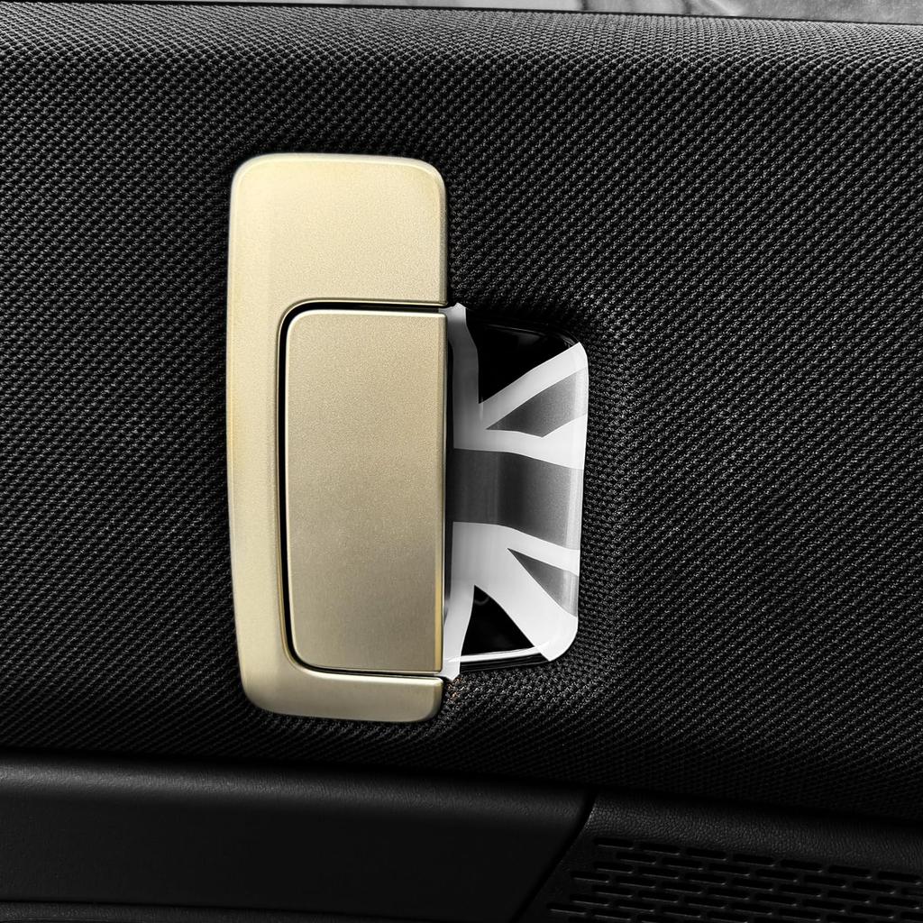 KUNGKIC Carbon Fiber Car Door Inner Grab Handle Cover for 2024 2023 2025 Mini Cooper ABS Decorative Car Accessories Countryman, Scratch-Resistant
