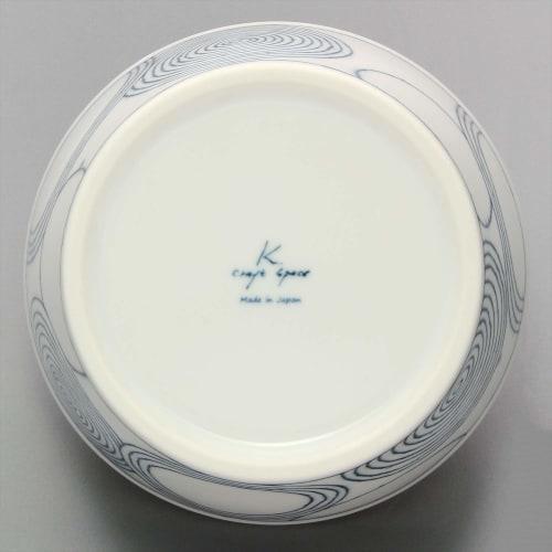Mino Ware Swirl Pattern Non-Wrap Small Bowl with Lid, Microwave Pack, Approx. 13cm, Microwave and Dishwasher Safe, Japanese Tableware, Storage Contain
