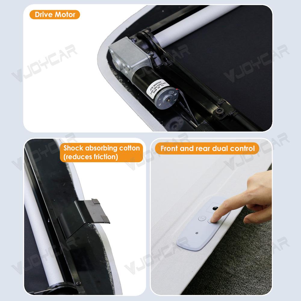 Tesla Model Y Sunshade with Gesture and Voice Recognition for Enhanced Sun Protection