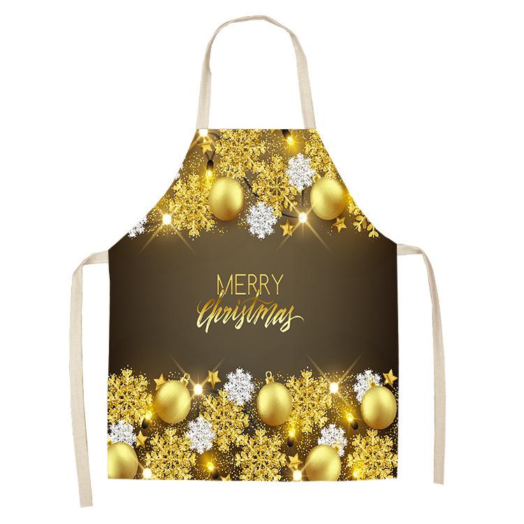 Christmas Golden Theme Apron for Children Child Apron Woman Kitchen Apron Women Kitchen Apron Master Apron Kitchen Apron Apron