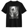 Funny Raccoon Selfie With Bigfoot Tshirt Summer Harajuku Tshirts Cotton O Neck Plus Size Clothing Short Sleeve Awesome Tops