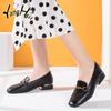 British Style Square Thick Heel Loafers Pumps 2024 New Fashion Khaki Casual Round Toe Women's Shoes Mary Janes Spring Autumn