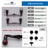 HEIGHTEN Reel Carbon Compatible with and Abu Garcia Baitcasting Pillar Series Wine 85/95mm Handle, 1.5K Fiber, Shimano, Daiwa, Reels, (Black & Red,