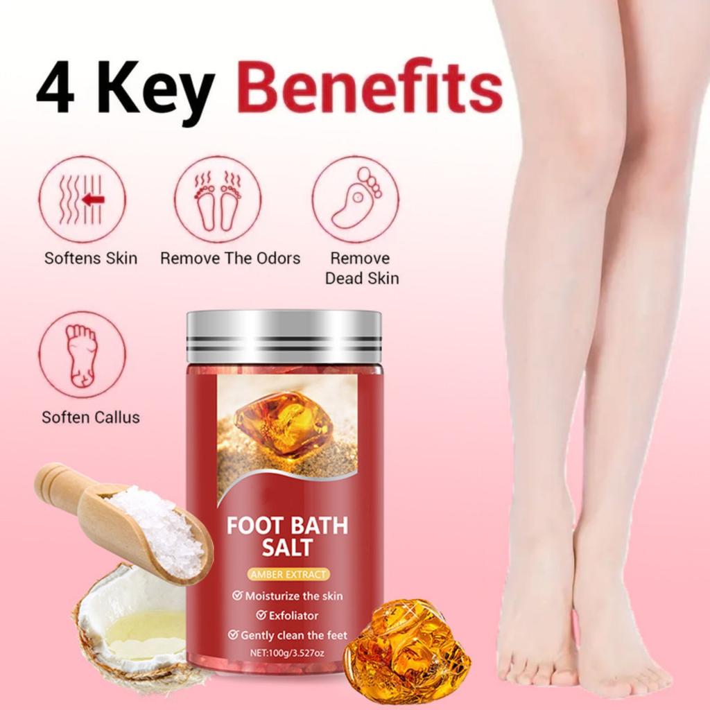 Sea Foot Bath Transparent Bath Exfoliating Rub Mud Scrub Massage Foot Bath 100g