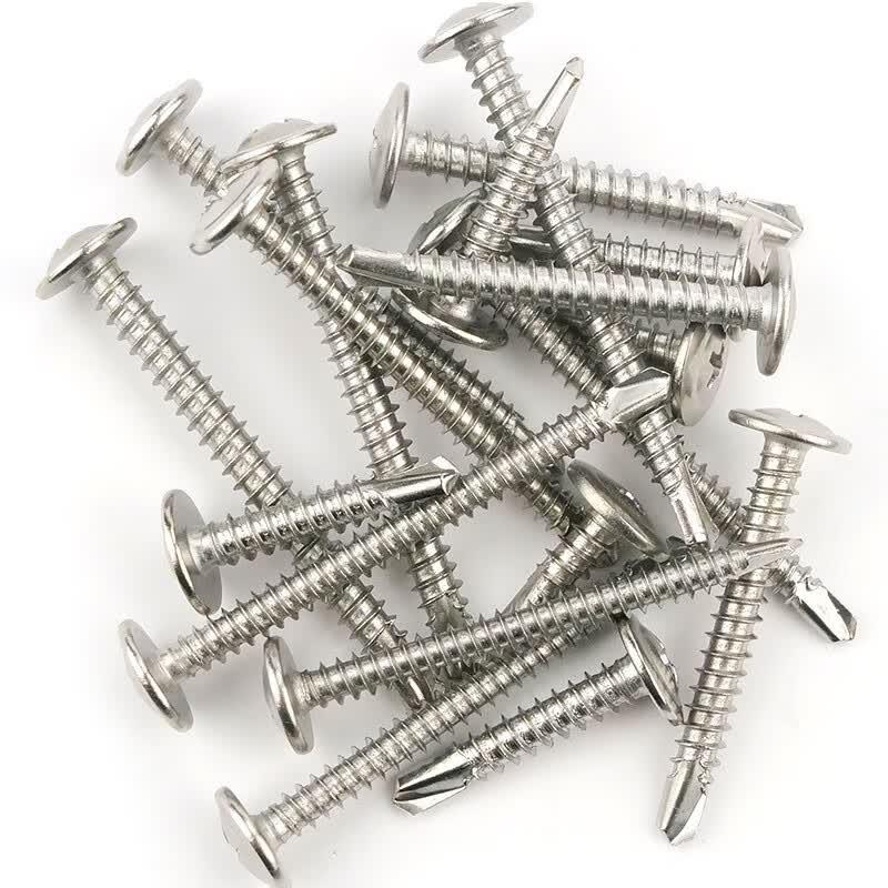 Bingyu BY-484 410 Stainless Steel Cross Recessed Wafer Head Self-Drilling Screws