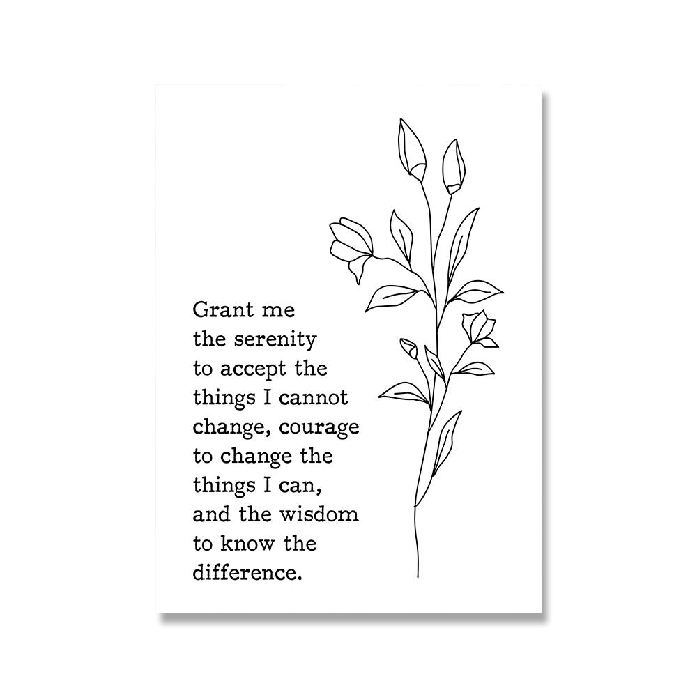 

Молитва о душевном покое Библейский стих Цитата Плакат Христианское настенное искусство Печать на холсте Священное Писание Картина Спальня Гостиная Настенный декор Без рамки 21*30cm No Frame