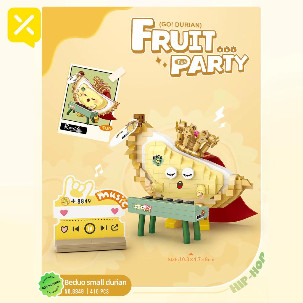TOYLINX Creative Design Mini Fruit Party Building Block Model Apple Pineapple Assembly Toys Children and Teenagers Birthday Gift
