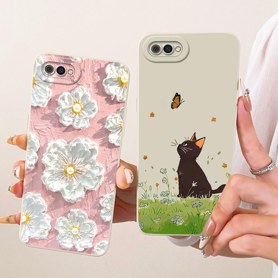 For Realme C2 Case Cover Silicone Luxury Fashion Cool Kawaii Cute Painted Phone Casing RMX1941 RMX1945 RMX1943