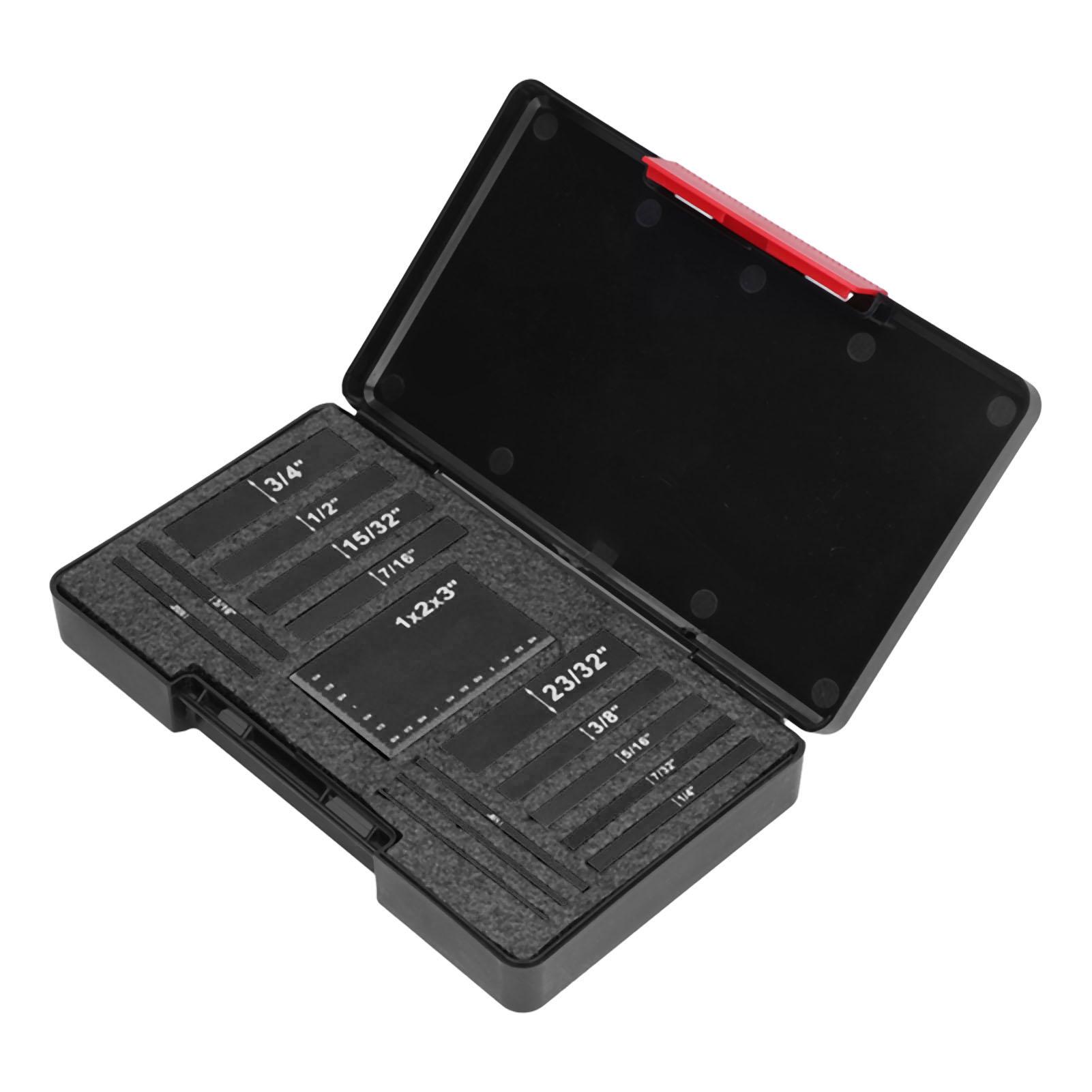 

15 шт. установочных блоков с лазерной гравировкой размера из алюминиевого сплава высокой прочности для измерителя высоты чёрный