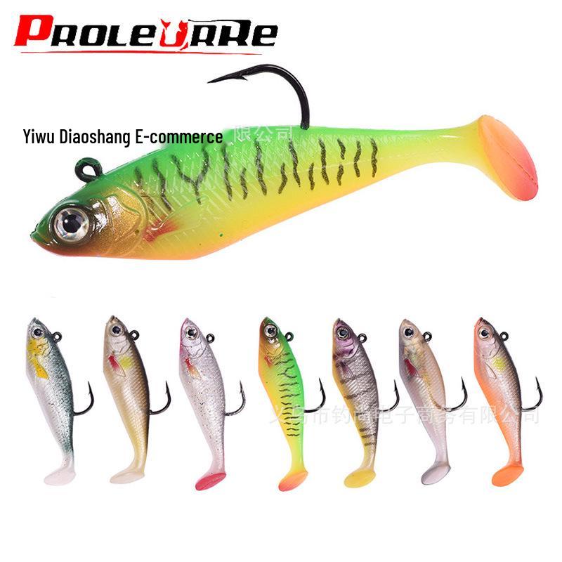 Bionic T-Tail Soft Bait Lure: Long Cast Freshwater & Saltwater, Mandarin Fish & Bass, Single Hook Artificial Bait