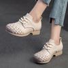 Genuine Leather Comfortable Pumps Retro Solid Color Commuting Versatile Casual Women's Shoes