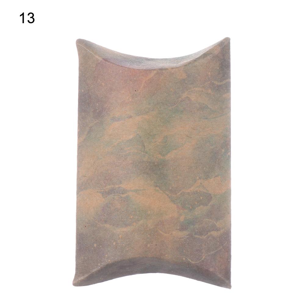 10PCS Mini Kraft Paper Candy Box Present Pouch Gifts Packaging Bag Pillow Shape Boxes Birthday Wedding Decoration Party Supplies