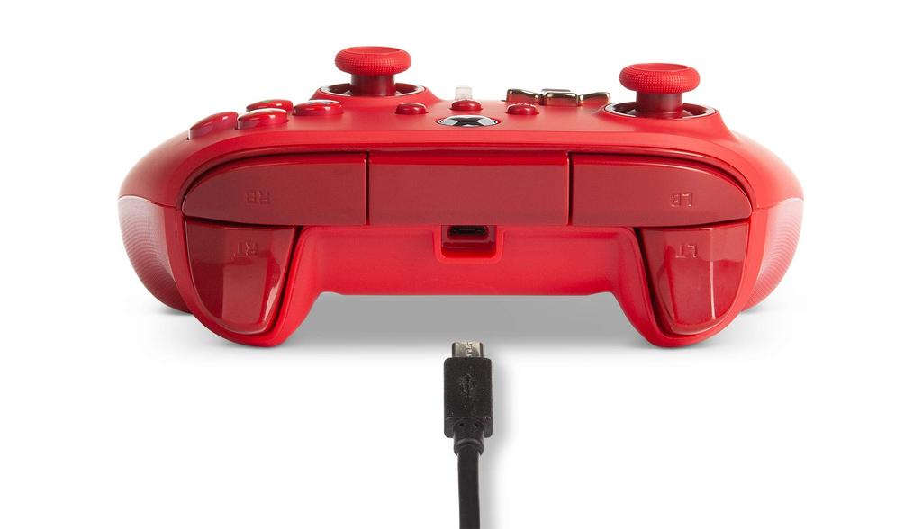 Enhanced Wired Dual Vibration Back for Xbox Series Xbox Windows 2-Year WarrantyPowerA Controller, Red, Function, Buttons, XS, One, PC, 10/11