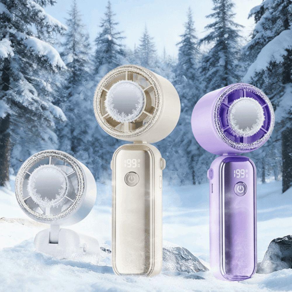 USB Rechargeable Mini Handheld Fan Ultra-Quiet Small Electric Fan Cooling and Ice Pack Fan  Travel