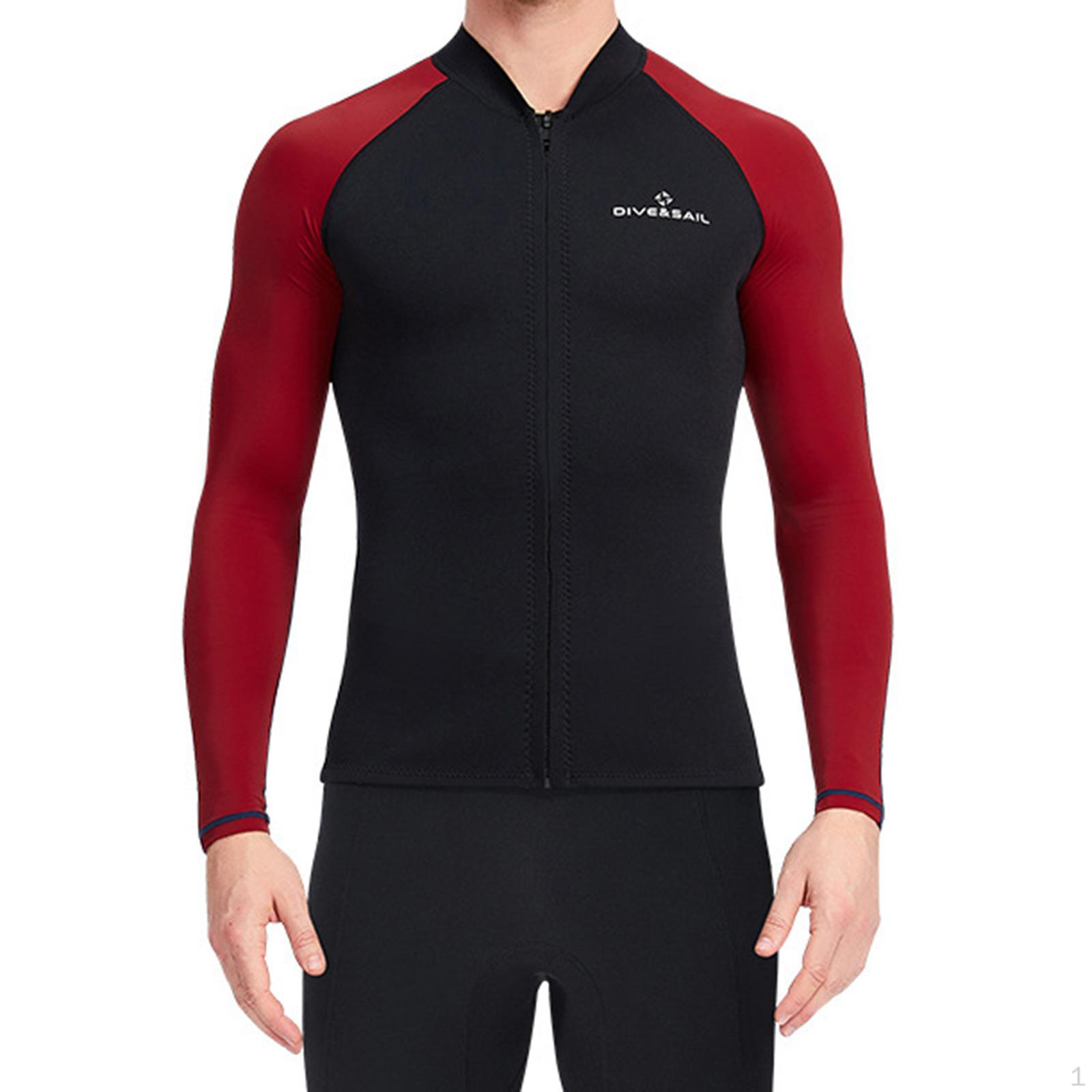 

Jacket Wetsuit Men and Women, 1.5mm Wet Girl Diving Surfing Snorkeling Kayaking Surf Men Red XL