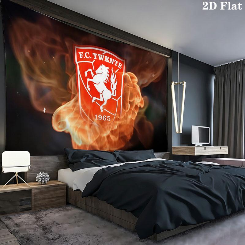FC Twente Enschede Wall tapestry, aesthetic printed fabric blanket, suitable for bedroom, living room, and home decor.