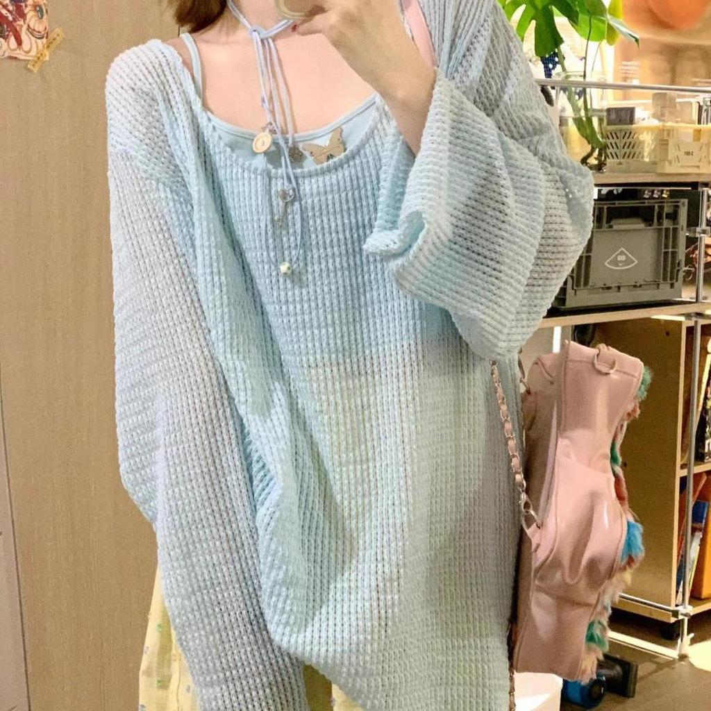Women's Loose Fit Summer Knit Sun Protection Top