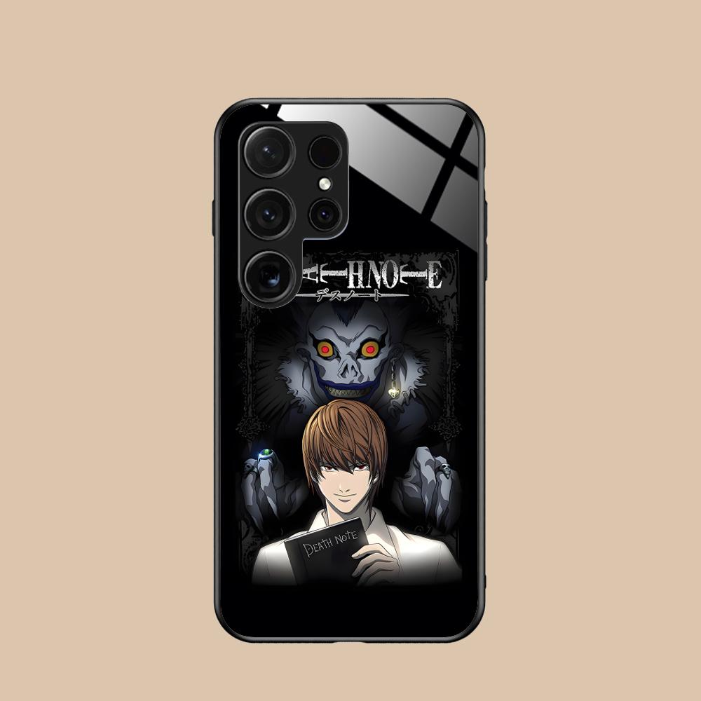 

Чехол для мобильного телефона Death Note Kira Light Glass для Samsung Galaxy S26 S25 S24 S23 S22 S21 S20 Note20 Plus FE Ultra Цветной Чехол Galaxy S24