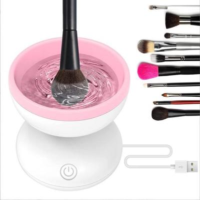 Elektrische Make-up-Pinsel-Reinigungsmaschine, tragbar, automatische USB-Kosmetikpinsel-Reinigungswerkzeuge für Beauty-Make-up-Pinsel-Set aller Größen (Schwarz)
