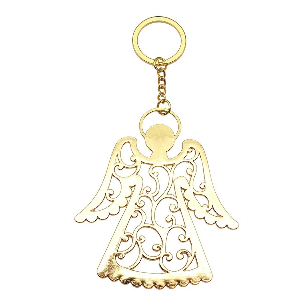 Angel Keychain Wings Charm For Students Protection Key Ring 28mm