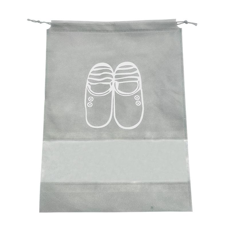 3-Pack Non-Woven Drawstring Shoe Storage Bags Dust-Proof Moisture-Proof Organizer Pouch, Multipurpose Storage Sack for Travel