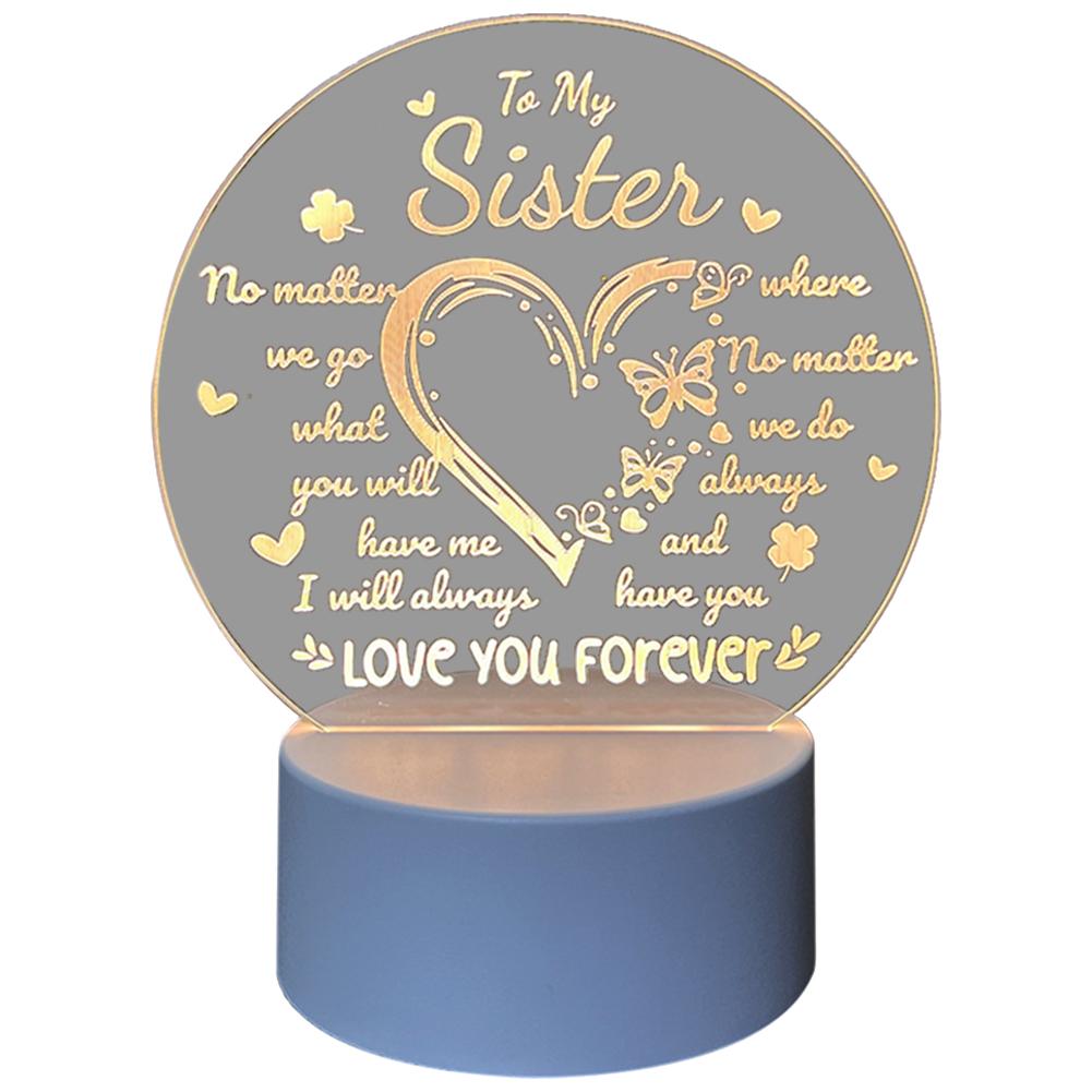 Birthday Gifts Night Light Acrylic Night Light Personalised Presents for Sister Best Presents for Mum Best Friend Birthday Gifts