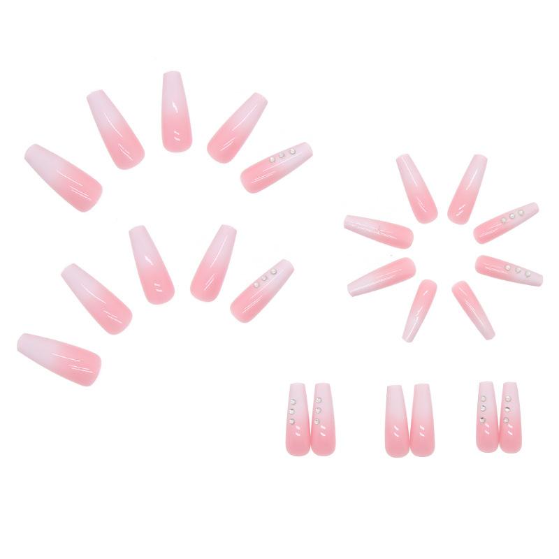 Artificial Nails European and American Pearl Gradient Manicure Ballet Nails Wearable Nails Nail Pieces Removable
