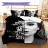 Adele Pattern Bedding,Quilt Set Quilt Cover Pillowcase Home Decoration Birthday Gift (1 * Duvet Cover + 2 * Pillowcase, Without Core)