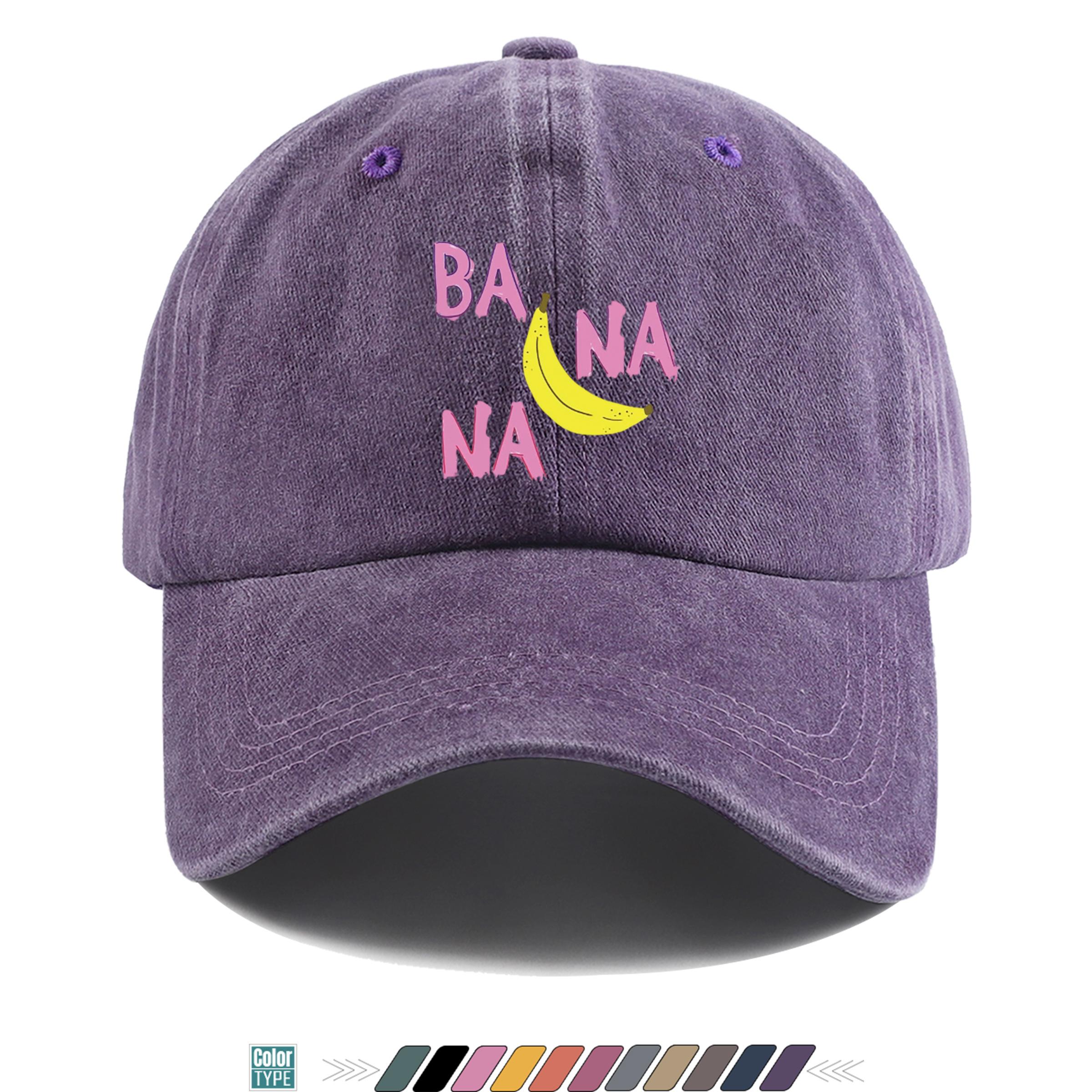 pc BANANA Letter Pattern Design Print Baseball Cap Trucker Hat Comfortable Breathable Fashionable Beautiful Cartoon Game Blac 1pc