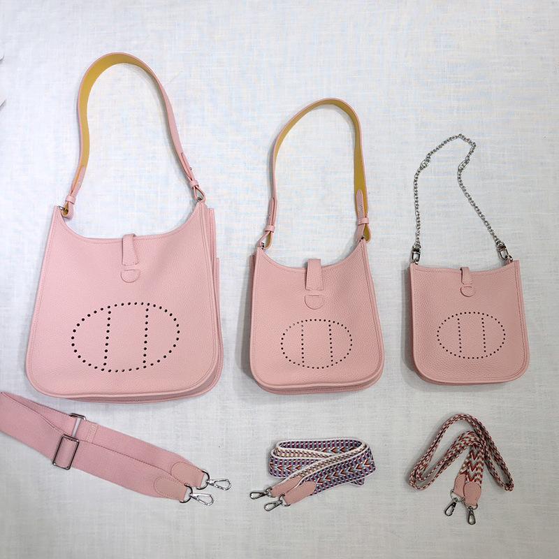 Stil High-end Personalizat Cusut Manual Bandă de Păr Evelyn Strat Piele de Vacă Versatilă Mini Geantă Găleată Geantă de Umăr Simplă Geantă Crossbody