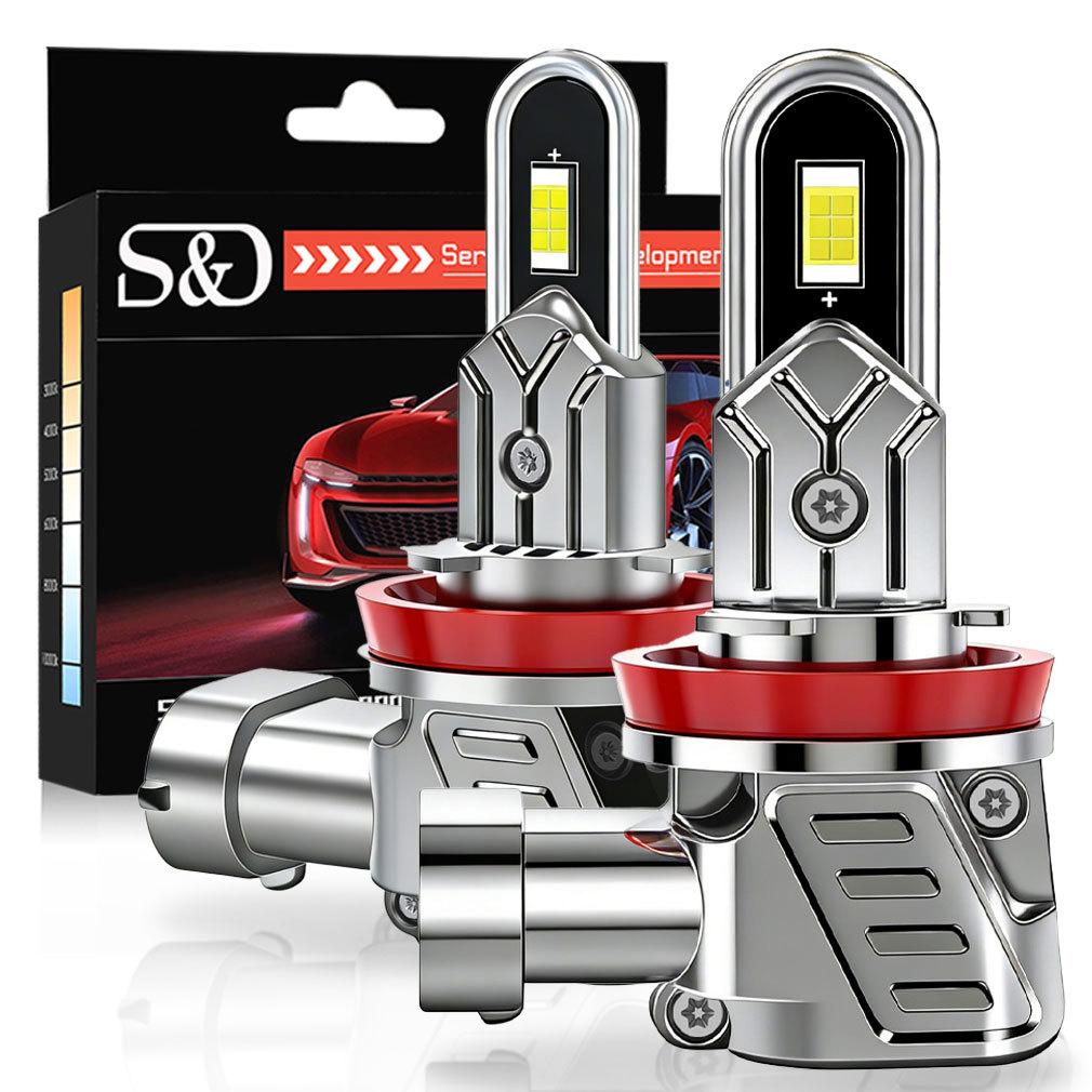 2 Stück H7 H4 LED-Scheinwerferlampen Canbus 30000LM 100W U-förmiges Kupferrohr Autolicht Turbo H11 9005 HB3 Scheinwerfer 6500K Weiß 12V Mit Lüfter