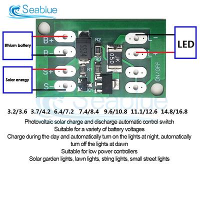 3Pcs Automatic Solar Panel Battery Charger Board Night Light LED Lamp Control Switch Battery Charger Charging Controller Module