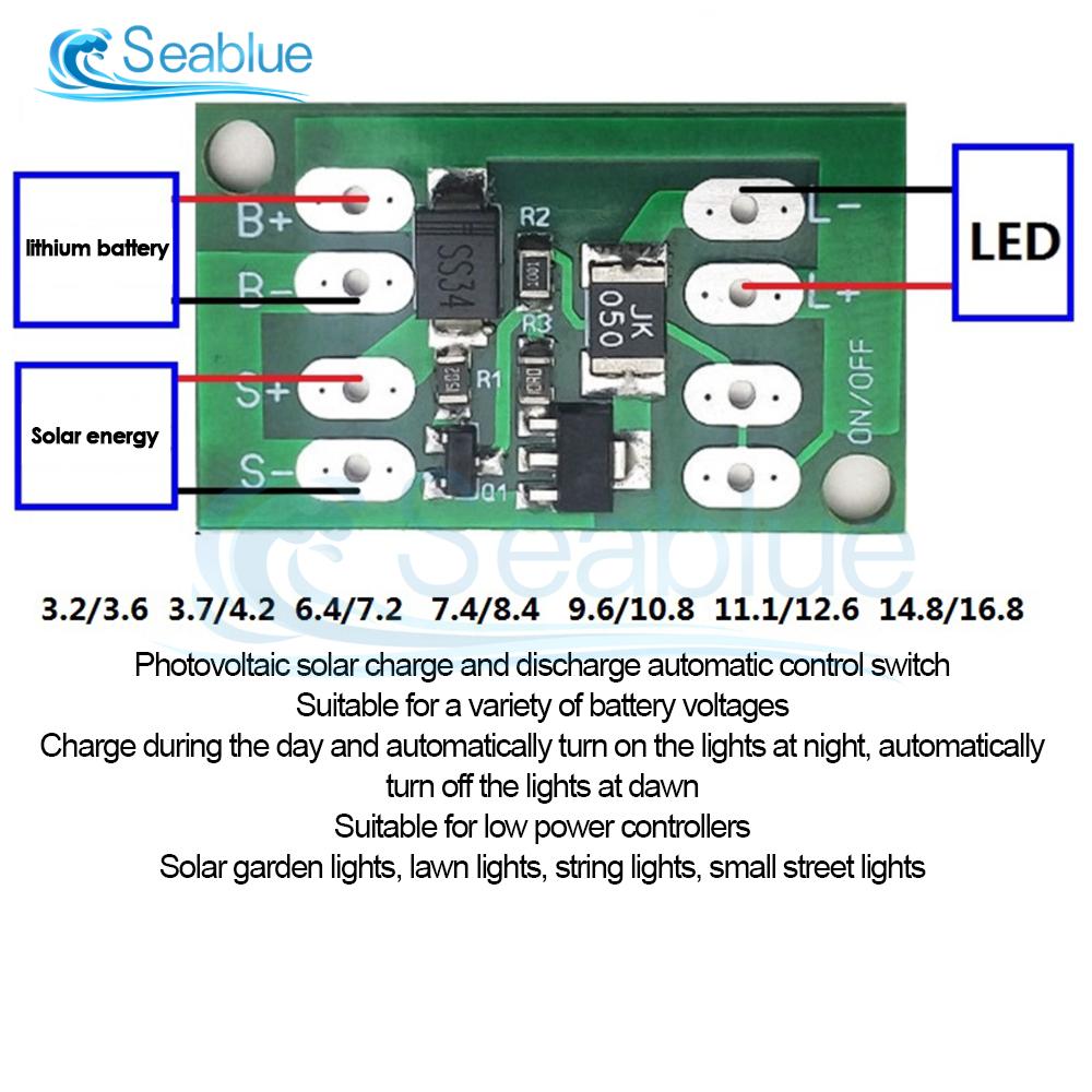 3Pcs Automatic Solar Panel Battery Charger Board Night Light LED Lamp Control Switch Battery Charger Charging Controller Module