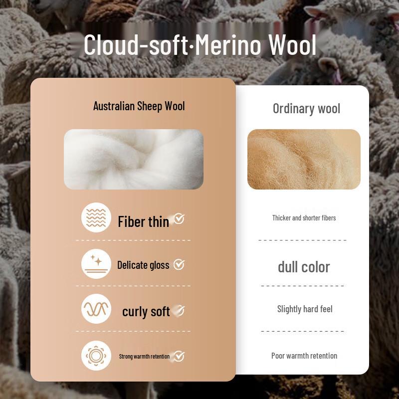 MONTAGUT Men's Warm Wool Blend Straight-Leg Business Casual Pants