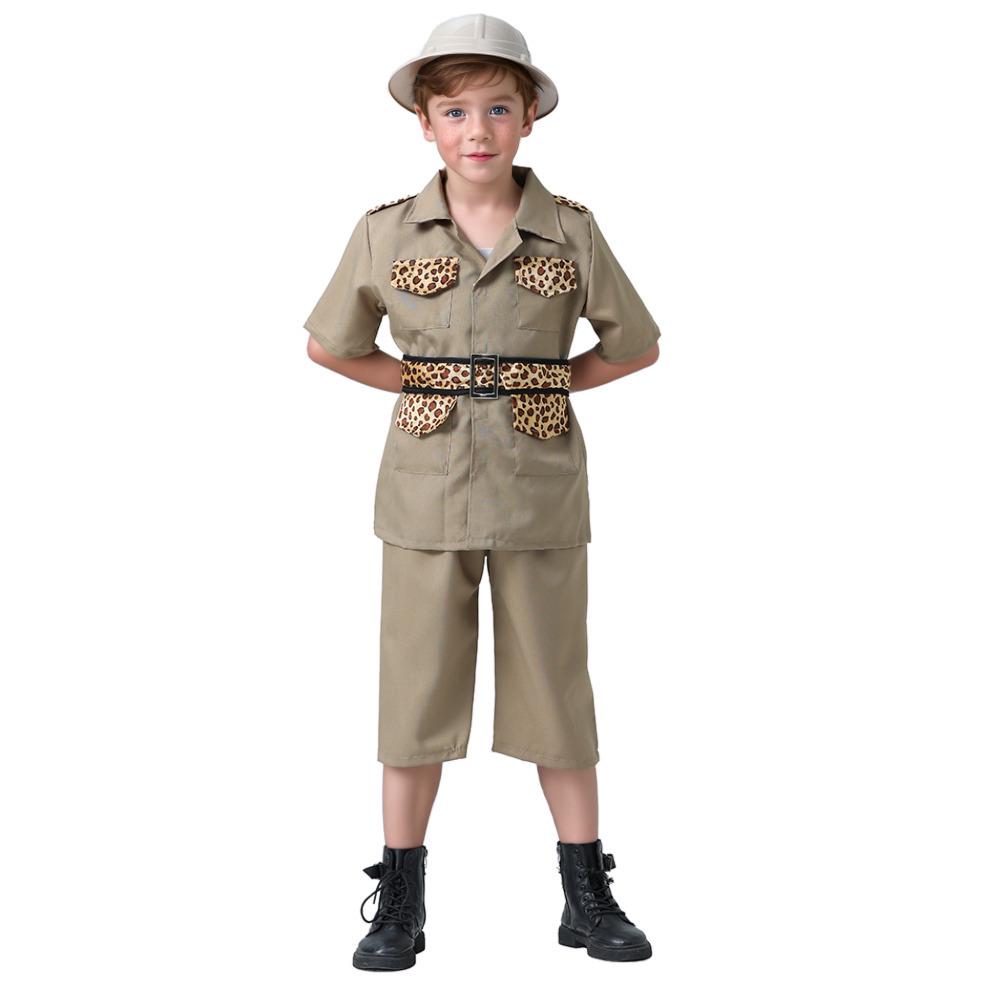 Dschungel-Entdecker-Kostüm für Kinder zu Halloween, zum Rollenspiel und für Partys S gray