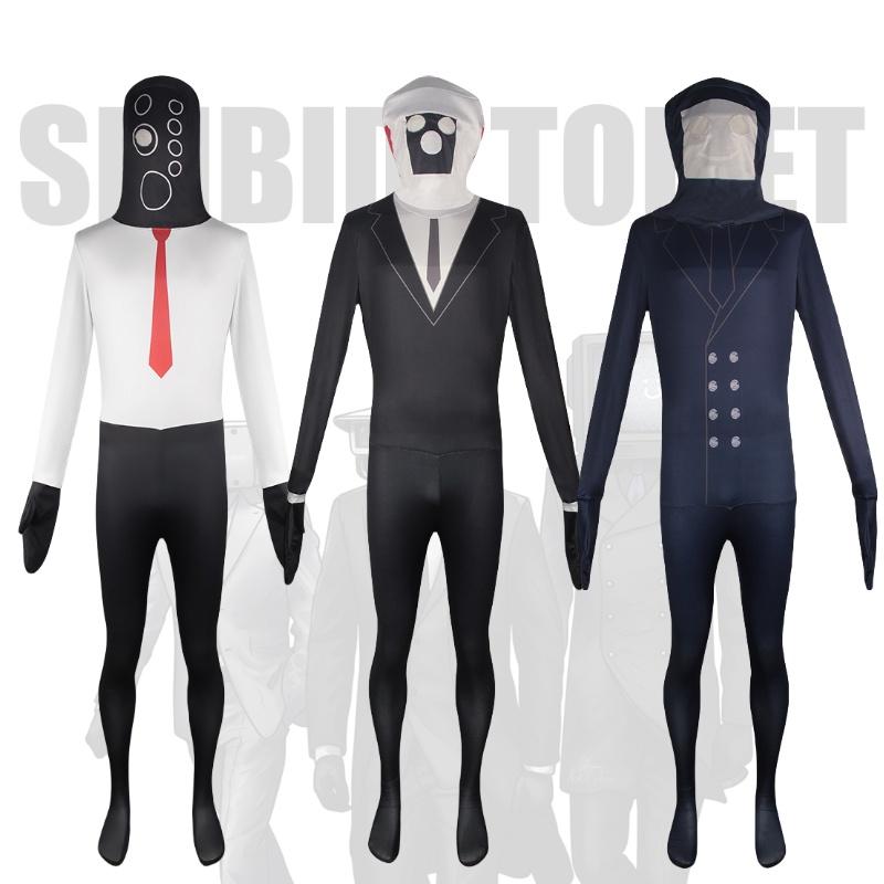Halloweenský Skibidi Toilet Hra Cosplay Kostým Kombinéza Unisex Bavlna Různé Velikosti