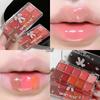 10- Crystal Lip Jelly Palette Moisturize Mirror Solid Lip Gloss Lasting Water Light Pigment Lipstick Blusher Gel Lip Makeup