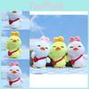 Cute Pink And Yellow Duck Plush Keychain Fluffy Stuffed Animal Doll Accessory