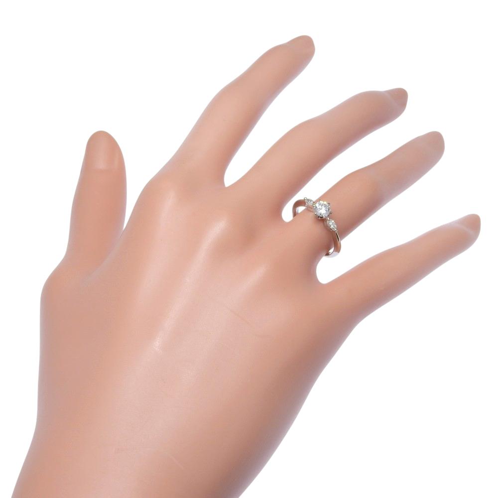 Ring Pt900Platinum/diamond #4.3(US Size) 2.8g Women Used