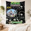 Plants Vs Zombies Retro Tapestry Handmade Look Great For Living Room Reading Corner Studio Wall Versatile Decor Hand Painted Style