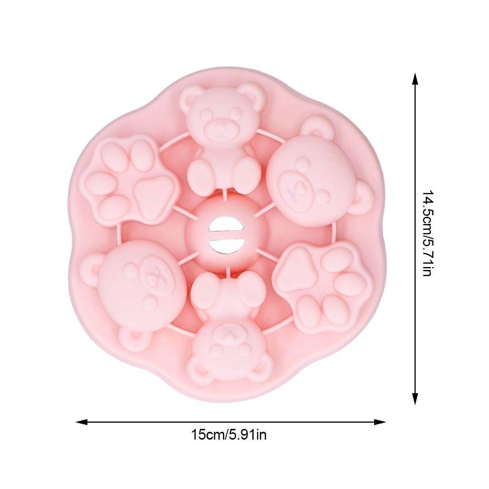 Bear Cat Shape Ice Cube Tray With Lid Pudding Mold Cute Silicone Mold Home