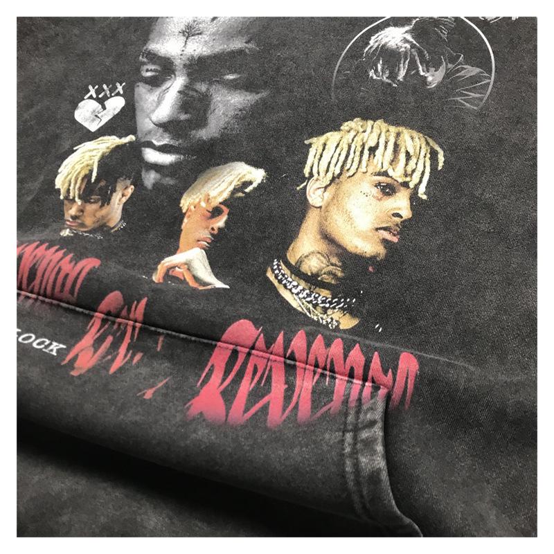 American Retro XXXTentacion Character Print Hip Hop Hoodie Sweatshirt
