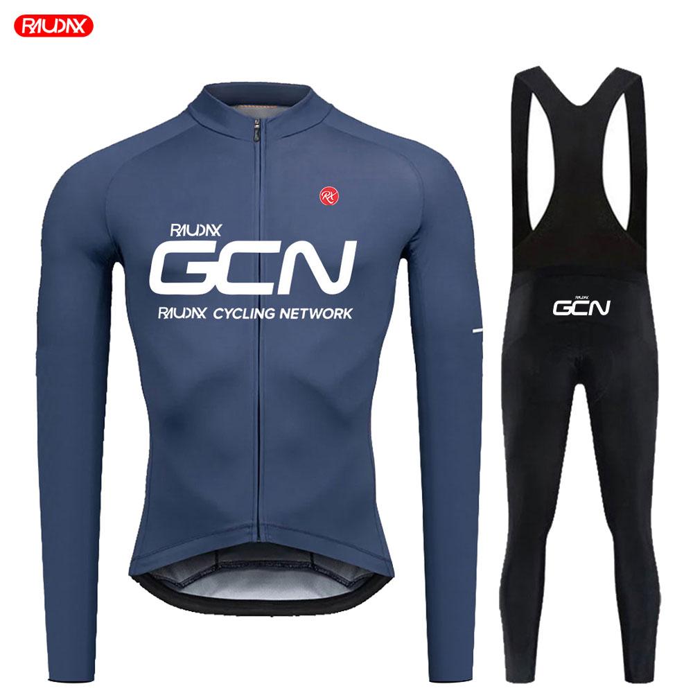 2026 Raudax GCN Man's Long Sleeves Cycling Jersey Sets Mountain Bike Cycling Wear Road Bike Cycling Sportswear Ropa Ciclismo Maillot