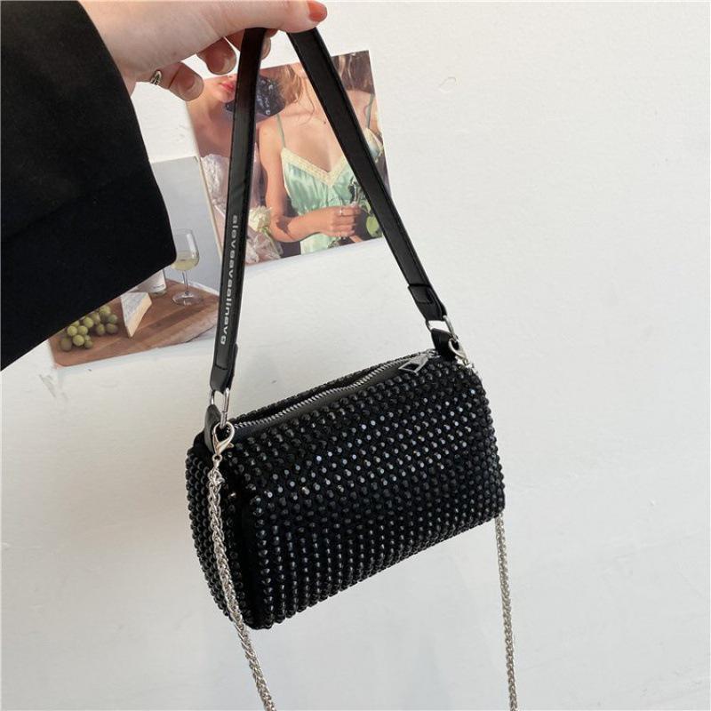 2024 Spring & Autumn Rhinestone Square Bag: Versatile Women's Crossbody Handbag