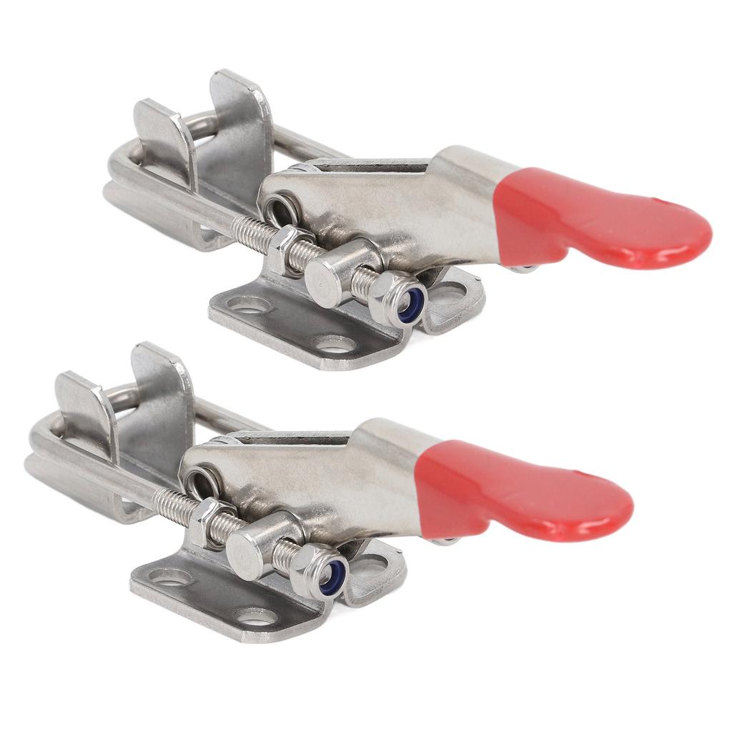 2 Stück Kniehebelklemmen Zugriegel Verstellbar Edelstahl 400 lbs Kapazität Set Kit