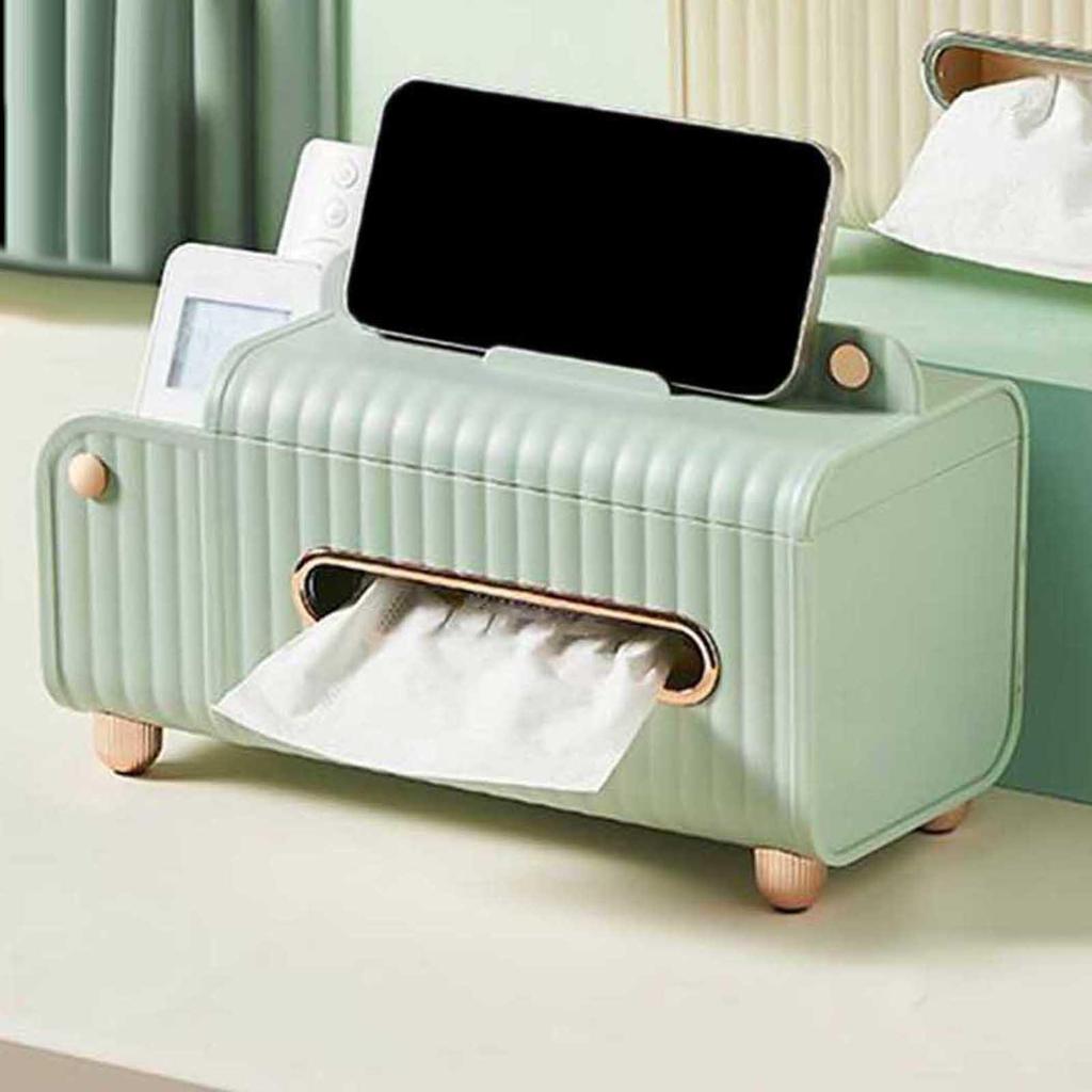 Facial Tissue Holder Modern Dispenser Box for Living Room Vanity Green