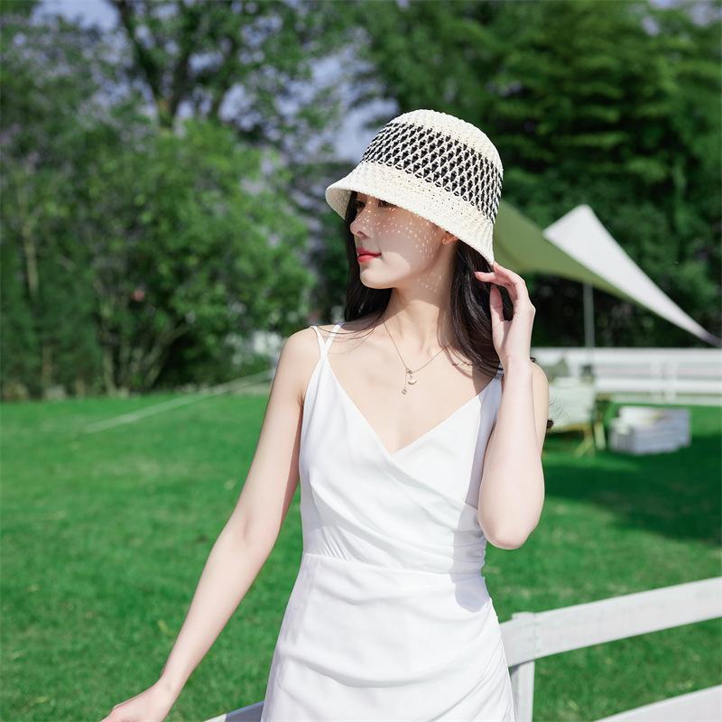 Womens Hat Fisherman Summer Travel Fashion Casual Shade Handwoven Hat Straw