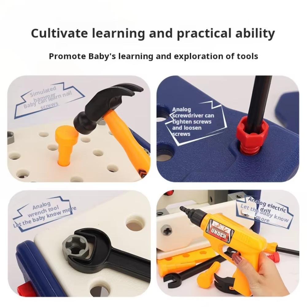 40/56/58Pcs with Screwdrivers Pretend Tools Kit Children's Toys Repair Toolbox  for Boys Girls
