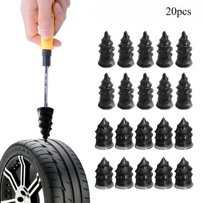 20 adet Vakumlu Lastik Tamir Çivisi Kiti Kauçuk Tubeless Lastik Tamir Alet Seti Kendinden Lastik Tamiri Motosiklet Araba Scooter için Lastik Film Çivisi