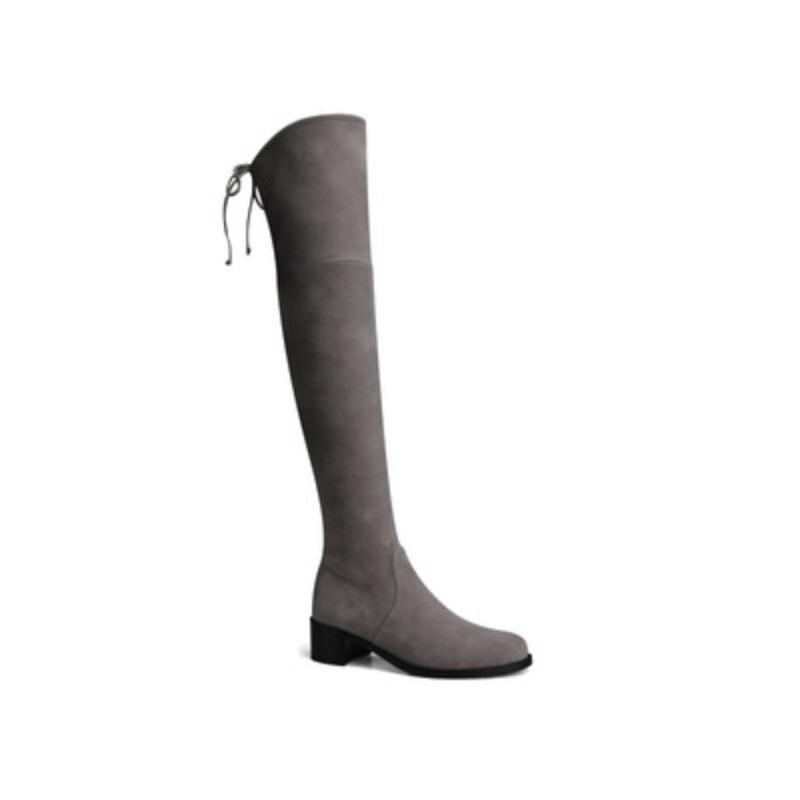 Over Knee Boots Women's Elastic Thick Heel Sleeve Boots Flat Bottom Round Head Skinny High Boots